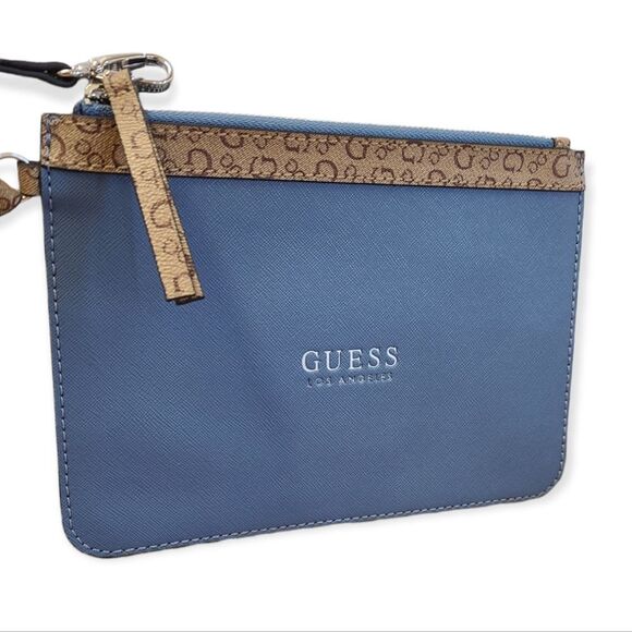 Guess Blue Wristlet Wallet Bag - Picture 2 of 6